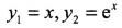 微分方程y″-2y′+y=0的两个线性无关的特解是()。