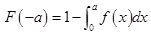 设随机变量X的密度函数为f(x)，且f(-x)=f(x)，F