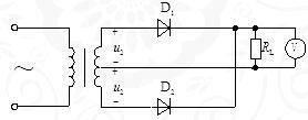 整流电路如图所示，直流电压表V(内阻设为无穷大)的读数均为9