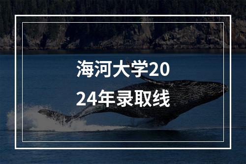 海河大学2024年录取线