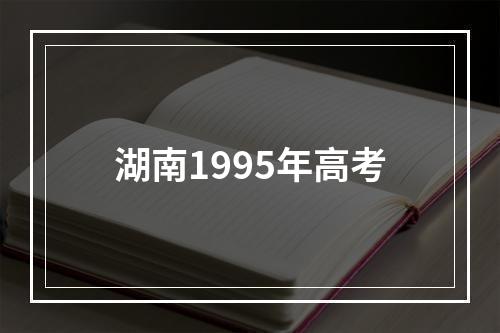 湖南1995年高考