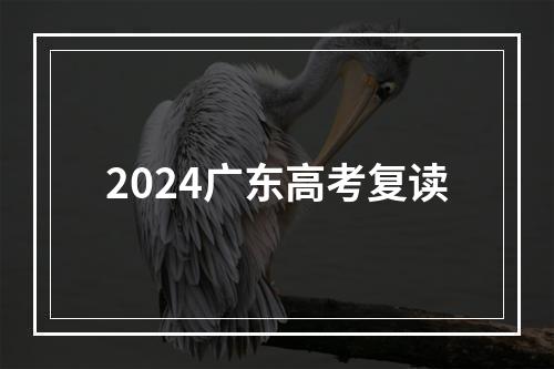 2024广东高考复读