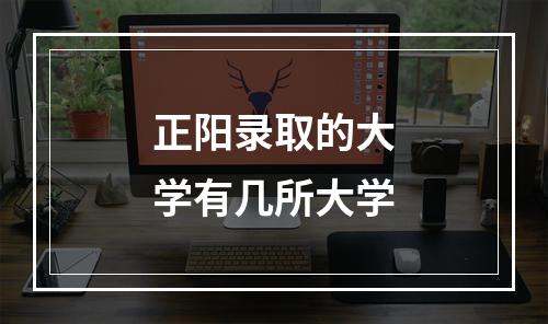 正阳录取的大学有几所大学