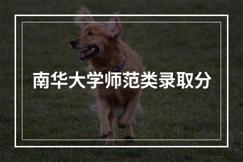 南华大学师范类录取分