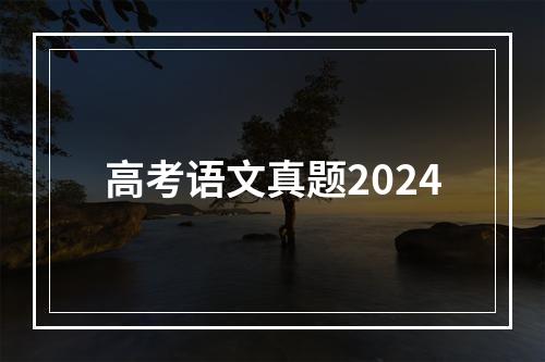 高考语文真题2024