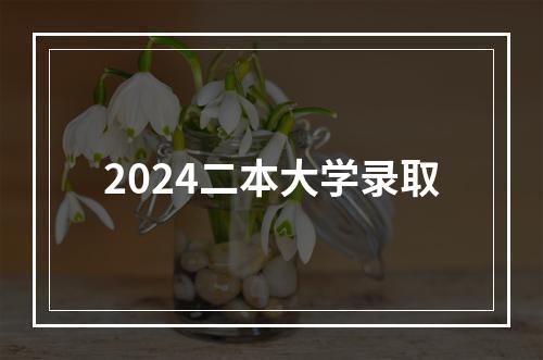 2024二本大学录取