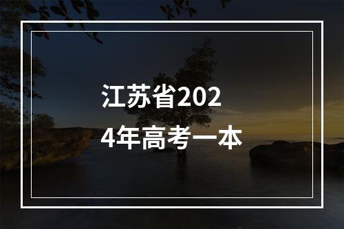 江苏省2024年高考一本