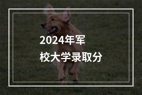 2024年军校大学录取分