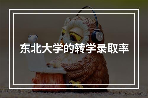 东北大学的转学录取率