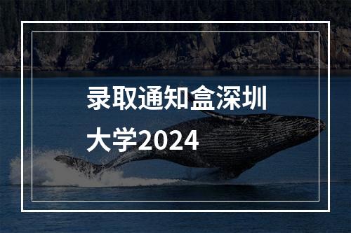 录取通知盒深圳大学2024