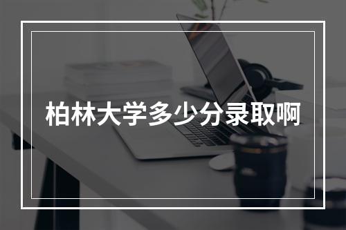 柏林大学多少分录取啊