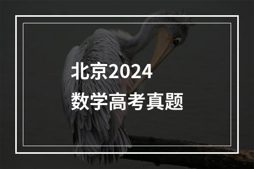 北京2024数学高考真题