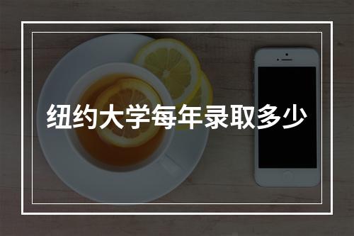 纽约大学每年录取多少