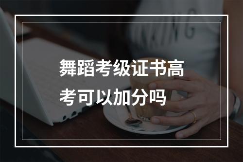 舞蹈考级证书高考可以加分吗