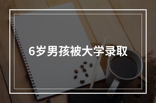 6岁男孩被大学录取