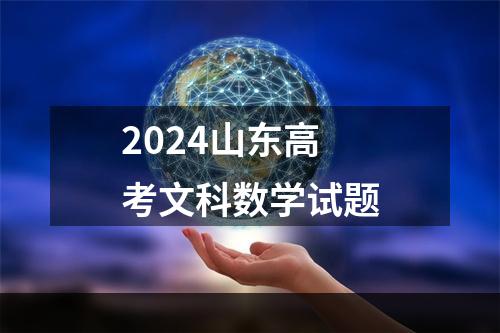 2024山东高考文科数学试题