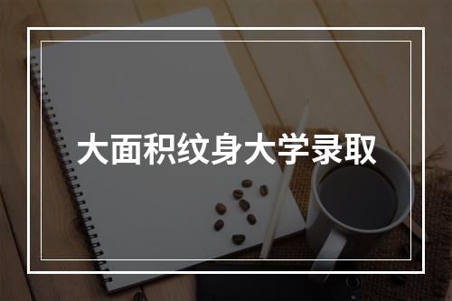 大面积纹身大学录取