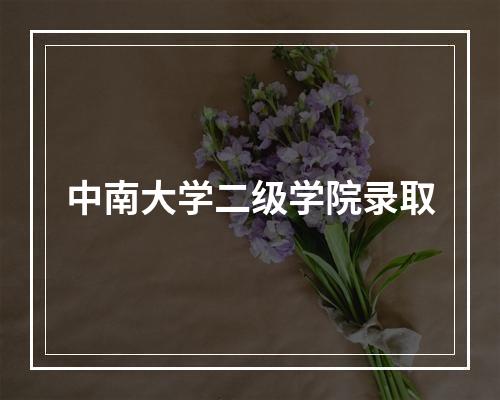 中南大学二级学院录取