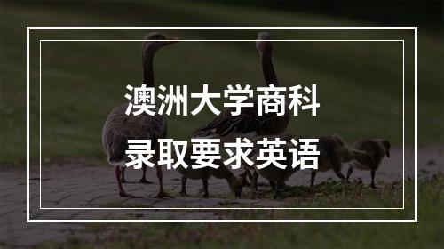 澳洲大学商科录取要求英语