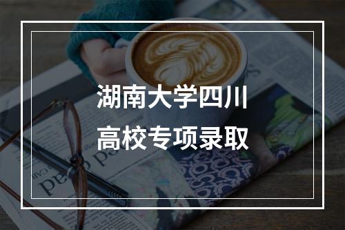 湖南大学四川高校专项录取