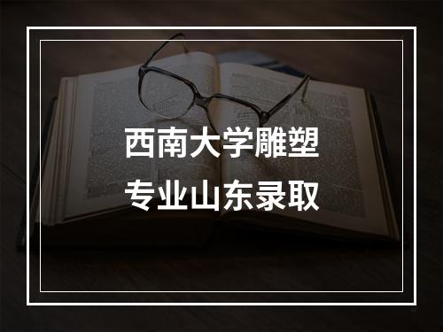 西南大学雕塑专业山东录取