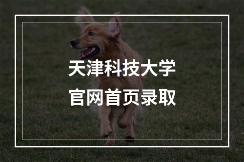 天津科技大学官网首页录取