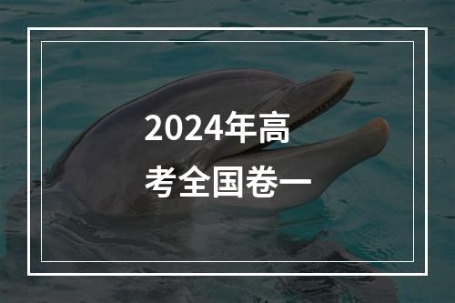 2024年高考全国卷一