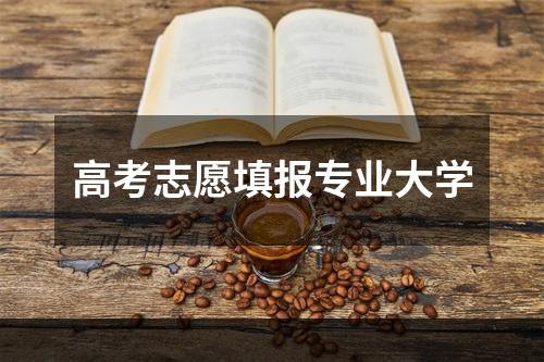 高考志愿填报专业大学