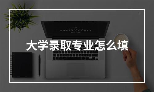 大学录取专业怎么填