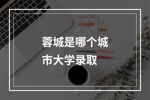 蓉城是哪个城市大学录取