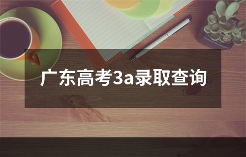 广东高考3a录取查询