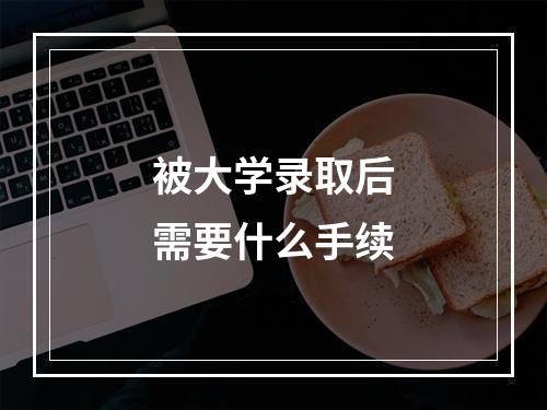 被大学录取后需要什么手续