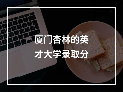 厦门杏林的英才大学录取分