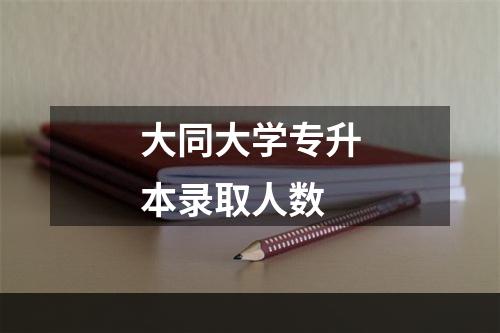 大同大学专升本录取人数