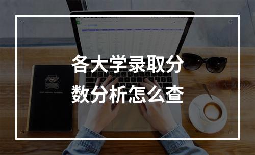 各大学录取分数分析怎么查