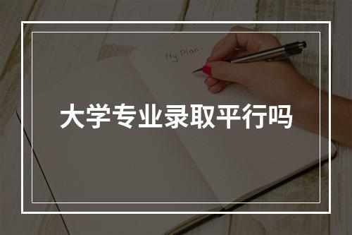 大学专业录取平行吗