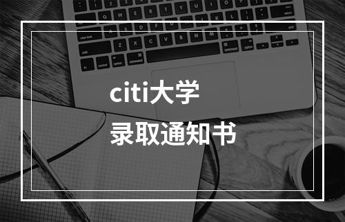 citi大学录取通知书