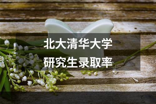 北大清华大学研究生录取率