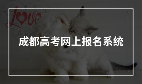 成都高考网上报名系统