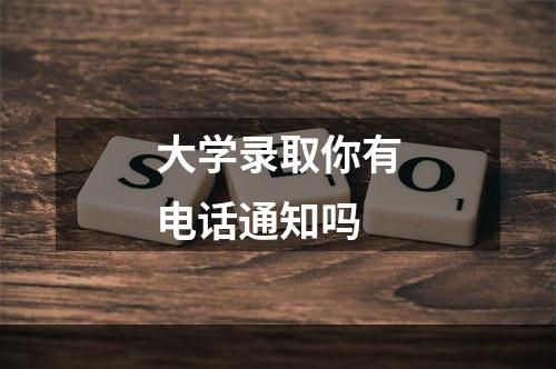 大学录取你有电话通知吗