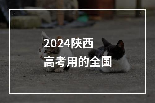 2024陕西高考用的全国