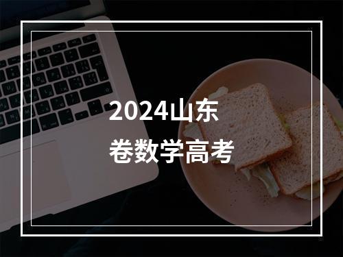 2024山东卷数学高考