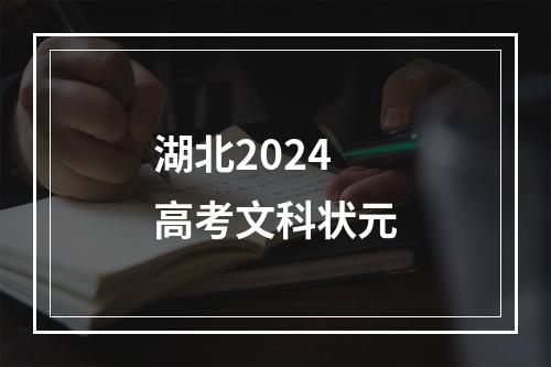 湖北2024高考文科状元