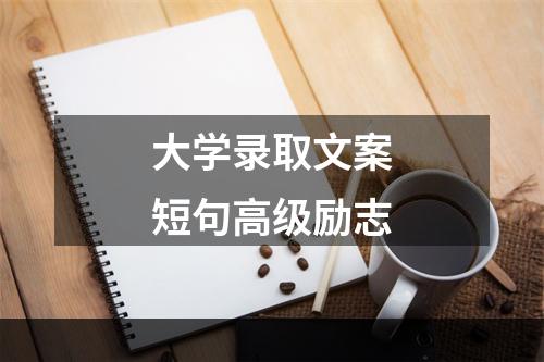 大学录取文案短句高级励志