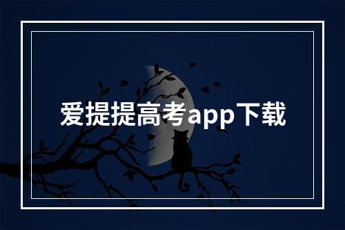 爱提提高考app下载