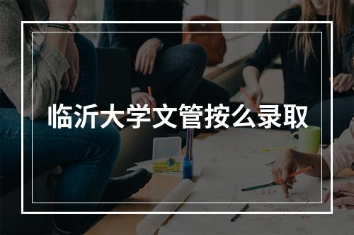 临沂大学文管按么录取