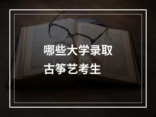 哪些大学录取古筝艺考生