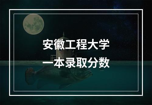 安徽工程大学一本录取分数