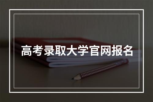 高考录取大学官网报名