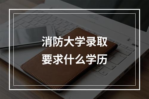 消防大学录取要求什么学历